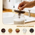 thumbnail image 3 of Glass Coffee Canister with Airtight Wooden Lid and Spoon, 20.3oz Food Storage Jar for Coffee Beans & Grounds, Tea, Sugar, Kitchen Pantry Organization, 3 of 6