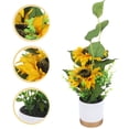 thumbnail image 4 of GOOHOCHY Girasol artificial en maceta, bonsái falso, girasol artificial, planta en maceta decorativa, bonsái artificial, 4 of 8