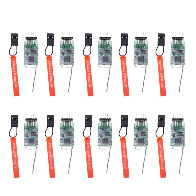 10 paquetes de receptor de 4 remoto DX6I DX18 DX8 Baoblaze CM421 4CH Receptor
