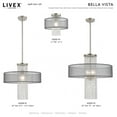 thumbnail image 5 of 43204-91 Livex Lighting Bella Vista - 1 Light Pendant in Contemporary Style - 20 Inches wide by 27.5 Inches high-Brushed Nickel Finish-Black  Shade, 5 of 11