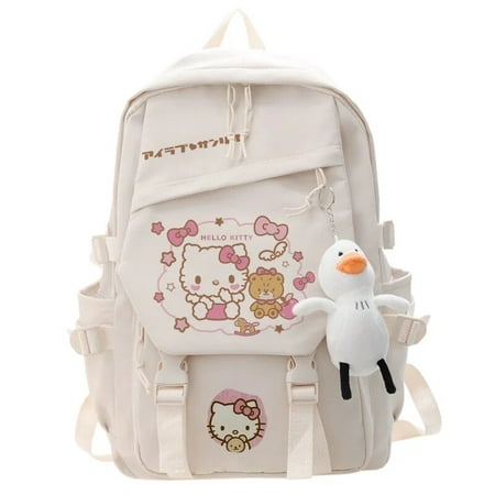 Sanrio Cute Bags Y2k Hello Kitty Backpack Aesthetic Mochila School Bag Adult Large Capacity Travel Messenger Shoulder Bag Female
