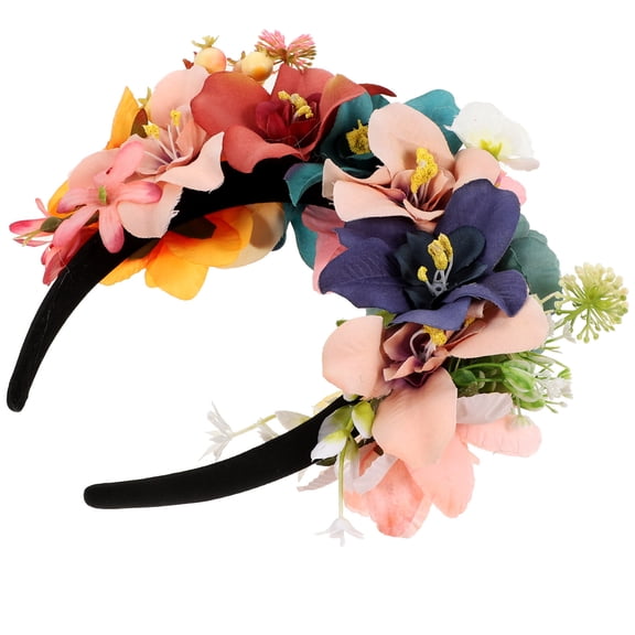 PBPBOX Wreath Shaped Headband Multi Cloth Headpiece for Women 1Set