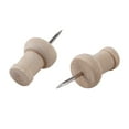 thumbnail image 2 of 160Pcs H-Shape Wood Decorative Push Pins, Wood and Steel Needle Point Thumb Tacks for Photos, Maps and Cork Boards, 2 of 8