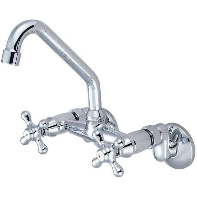 Premium 2PM440 9.25 in. Two Handle Wall Mount Faucet - Polished Chrome