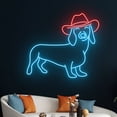 thumbnail image 4 of Handmadetneonsign Dachshund Cowboy Led Sign, Dachshund Cowboy Neon Sign, Wall Decor, Dachshund Dog, 4 of 5