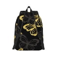 thumbnail image 2 of Bixox Golden Glitter Butterflies Printing Canvas Backpack Lightweight Casual Travel Backpack School Backpack Fits 15.6 Inch Notebook, 2 of 5