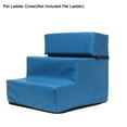 thumbnail image 2 of Walbest Pet Ladder Cover, Dog Pet Stairs 3 Steps Indoor Ramp Portable Folding Animal Cat Ladder Cover, Blue Leather (Not Included Pet Ladder), 2 of 7