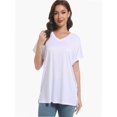thumbnail image 2 of Women's Tshirts Casual V Neck Short Sleeve Loose Summer Tunic Tops, 2 of 6