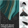 thumbnail image 3 of Teal Gold Marble Wave Pattern Kitchen Rugs Sets Of 3,Kitchen Runner Rugs Non Skid Washable,Decorative Kitchen Floor Mats for Kitchen,Sink,Laundry,17"x30"+ 17"x47" + 17"x59", 3 of 6