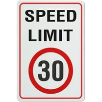 Speed Limit 30Km Sign Outdoor Metal Sign - 12 X 8 Metal Signs For Business, Workplace, Office, Home, Delivery Signs, Road Signs, Garden Signs