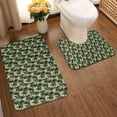 thumbnail image 2 of Yiaed Camouflage Dinosaur Print Bathroom Mat Set 2 Pieces Mat Anti-Skid Pad Ultra Soft and Absorbent Bathroom Bath Mat Contour Bath Rugs for Toilet Base, 2 of 6