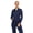Navy, variant on Scrub Jackets for Woman, Zip Front Nurse Jacket, 4-Way Stretch Fabric Warm Up Coat