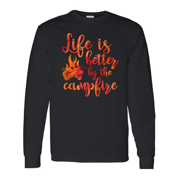 Inktastic Life's Better Campfire Long Sleeve T-Shirt