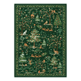 thumbnail image 6 of Lahome Christmas Vintage Area Rugs for Living Room,5'x7' Area Rugs Soft Washable Rug,Non-Slip Stain Resistant Boho Low-Pile Throw Carpet for ‎Dining Room Office Holiday Decor(5x7ft,Green), 6 of 12