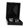 thumbnail image 2 of Mens Cufflinks & Tie Clip Storage Box Case PU Leather Jewelry Display Organizer, 2 of 9
