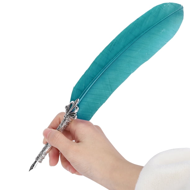 Juego de Pluma de Pluma Adorno de Sello de Regalo Literatura de Escritorio Retro Pluma Antigua Vintage Decoración de Plumaje Pluma de Caligrafía Juego de Pluma Vintage para ANGGREK Otros