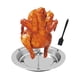 thumbnail image 1 of Rejilla para asados, estante para pollo asado Estante colgante para parrilla de acero inoxidable con cepillo para parrilla Soporte vertical para asador con bandeja de goteo, 1 of 4