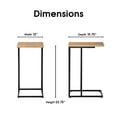 thumbnail image 3 of Serta Harton Modern Wood and Metal C Table for Living Room, Rustic Wood, 3 of 7
