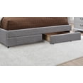 thumbnail image 6 of Stylish Modern Ash Grey Polyfiber Queen Size Bed 1pc Bedframe Master Bedroom Furniture Storage Footboard Upholstery Headboard, 6 of 7