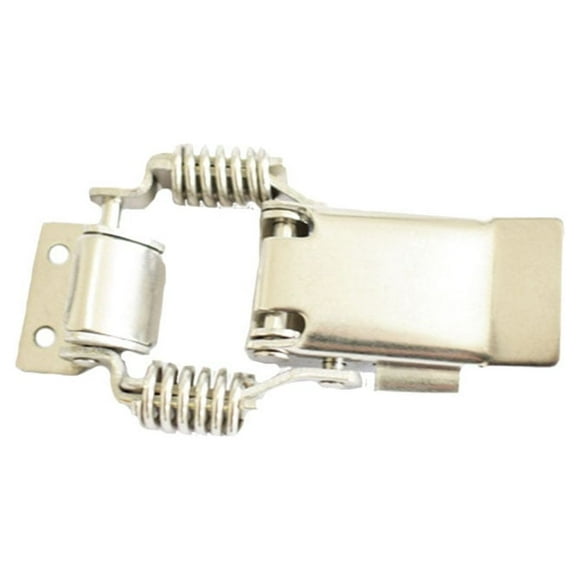 MasteelfCA 1PC Stainless Steel Hasp Duck Beak Metal Box Buckle Spring Metal Lock Catch Electric Cabinet Buckle Hasp Sturdy Multi-purpose Cabinets Hasp for Home Studio Office Hotel Silver