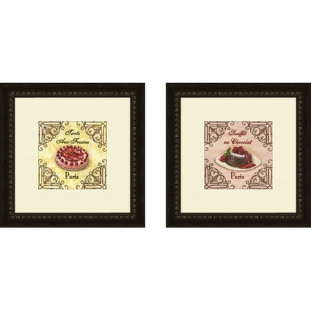 PTM Images Kitchen French Pastry 2 Piece Framed Vintage Advertisement Set