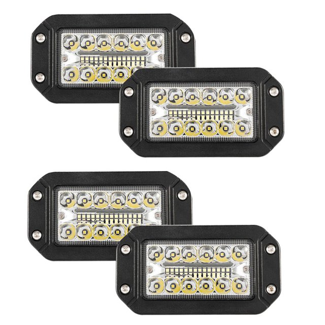 4Pcs 12V 6 Pulgadas Luz de Trabajo de Montaje Empotrado 26 LED Super Brillante Proyector Faros de Automóviles