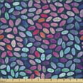 thumbnail image 2 of Ambesonne Grunge Fabric by the Yard Microfiber, Oval Watercolor Spots, 3 Yards, Violet Blue Multicolor, 2 of 2