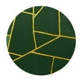 thumbnail image 2 of ONETECH Efavormart  Hunter Emerald Green Polyester Tablecloth with Gold Foil Geometric Pattern, 2 of 7