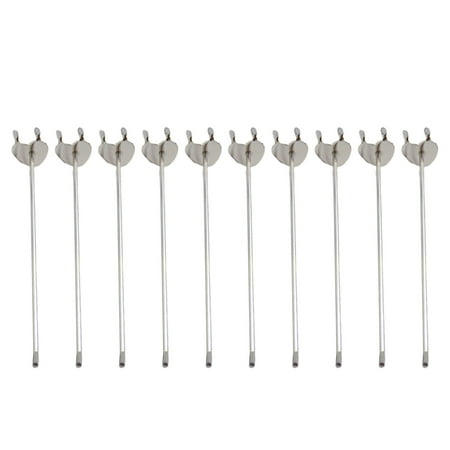 

10Pcs Pegboard Hooks Straight Upturned Design Iron Shelf Display Hangers for Supermarkets Home Organization