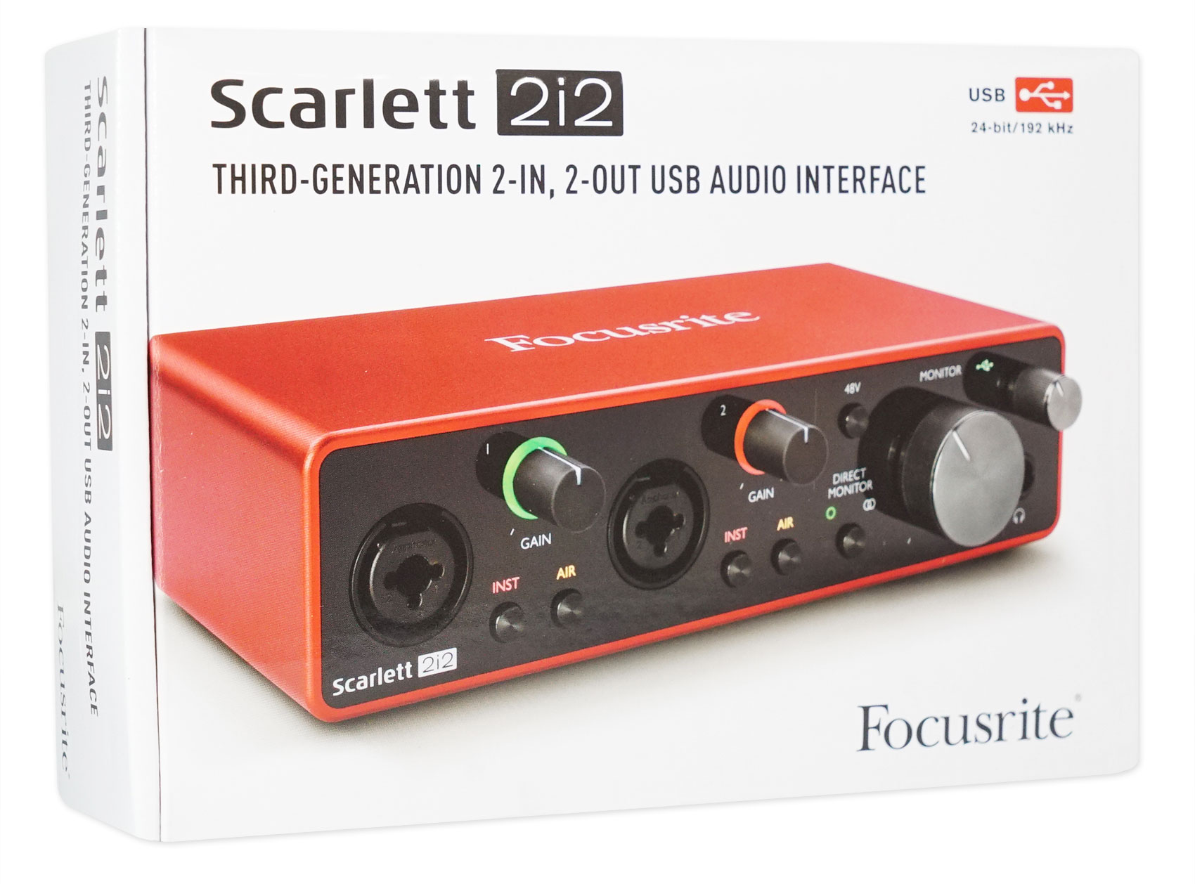 Focusrite SCARLETT 2I2 3rd Gen 192KHz USB Audio Interface+Samson