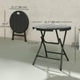 thumbnail image 3 of Outsunny Table à Manger d'Extérieur Pliable, Table à Manger de Patio, Gris Foncé, 3 of 10
