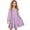 Z01 Purple, variant on Flower Girl Dress - Girls Casual Long Sleeve Backless Dress with Waist Tie - Outdoor Wear for Summer Spring Fall, Versatile Season Outfit - Toddler Girl Dress,Color:Khaki,Size:12-13 Years