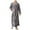 Grey, variant on TBWNWG Men's Winter Bathrobe Long Loungewear Cozy Home Wear Soft Cloth Kimono Robe for Gentlemen,Size XL