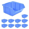 thumbnail image 3 of Lot de 10 Bacs de Rangement pour Garage, Bacs de Rangement Empilables, Boîte de Rangement pour Composants, Mur Bleu, 3 of 8