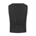 thumbnail image 5 of Ovticza Womens Cotton Linen Vest Casual Loose V Neck Sleeveless Vests Jacket Black L, 5 of 6