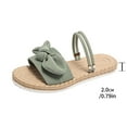 thumbnail image 5 of Aloohaidyvio Womens Flat Sandals Fashion Knot Bow Slides Open Toe Dressy Sandal Slip on Slippers Black Red Beige Fuchsia Green Blue Flat Sandals for Summer Beach Vacation, 5 of 7