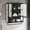 Black, variant on Bathroom Wall Cabinet,23.6'' W Glass Doors Modern Two-door Wall Cabinet with Open Shelf and Towel Rack for Bathroom,White