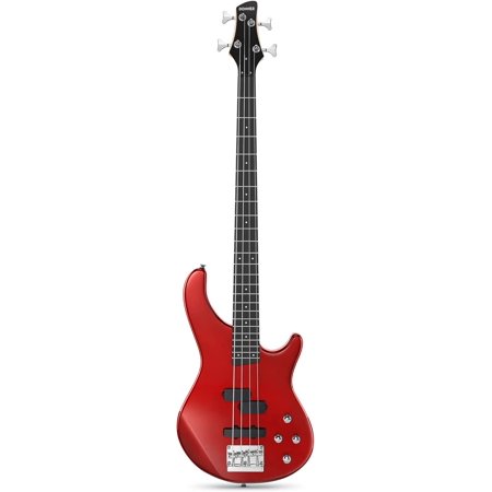 Donner Electric Bass Guitar 4 Strings Full-Size Standard Bass JB-Style Beginner Kit White for Starter with Free Online Lesson Gig Bag Guitar Strap and Guitar Cable DJB-100