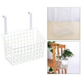 thumbnail image 6 of Basket with Hook Grid Storage Basket, It Behind a Door Railing, over White, 6 of 7