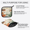thumbnail image 3 of Yayeee Oven Mitts and Pot Holder Set of 2 Heat Resistant Kitchen Gloves Baking Hot Pad, Beige Cats Reading, 3 of 5