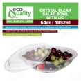 thumbnail image 5 of [25 PACK] 64oz Clear Disposable Salad Bowls with Lids - Clear Plastic Disposable Salad Containers for Lunch To-Go, Salads, Fruits, Airtight, Leak Proof, Fresh, Meal Prep | Rose Bowl Container (64 OZ), 5 of 7