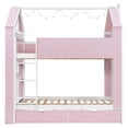thumbnail image 5 of Full-Over-Full Two-Tone Accent Bunk Bed Frame with Cabinet, Drawers & Shelves, Modern Storage Kids Bed with LED Light Strip, 5 of 10