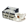 thumbnail image 3 of DOLITY Cappuccino Cups with Saucer Porcelain Coffee Cup for Party Restaurant Coffee With Packaging Box, 3 of 9