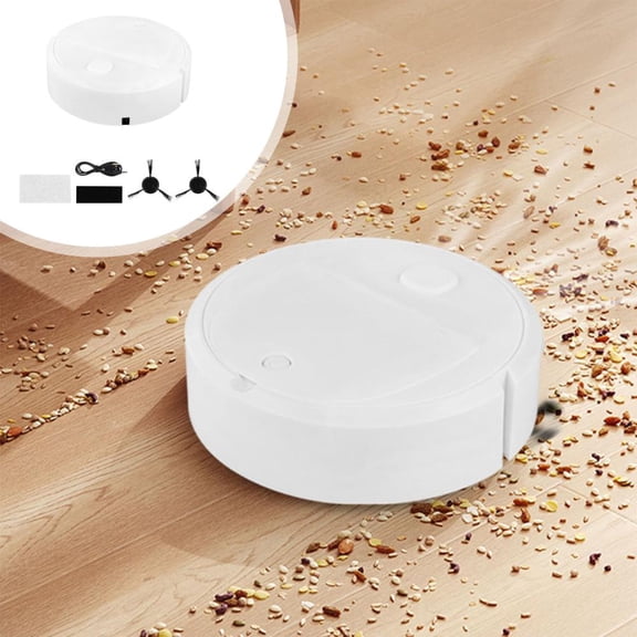 Outoloxit Smart Robot Vacuum Cleaner 3-in-1, Mini Automatic Sweeper Mop and Vacuum for Small Spaces, USB Rechargeable, Slim Design for Under Furniture, Ideal for Apartment, Office, Desk