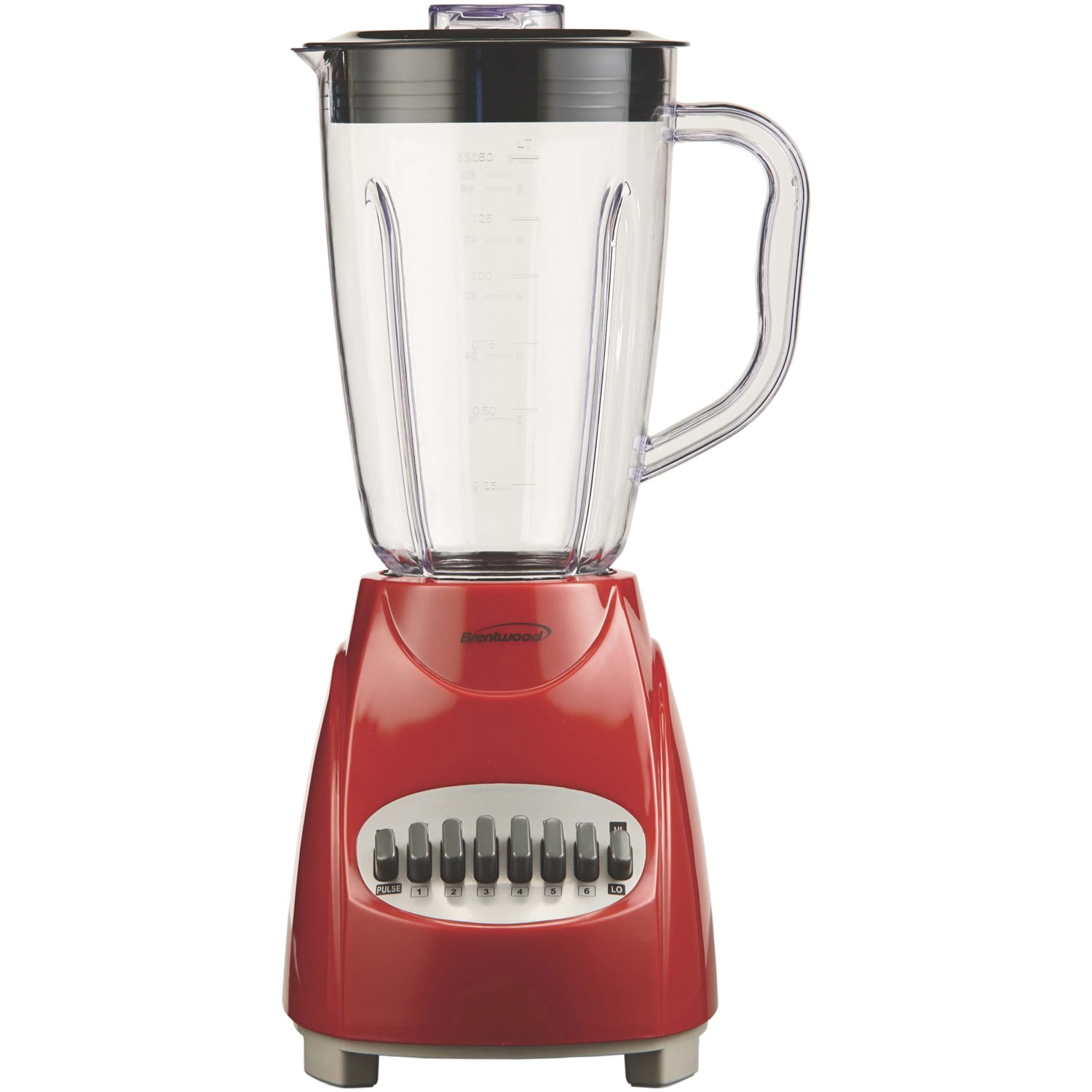 Brentwood 350 W 50 oz 12-Speed + Pulse Blender, Red