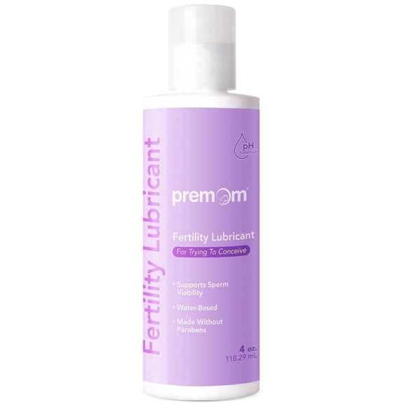 Premom Fertility Lubricant, pH-Balanced Sperm-Friendly Water-Based Lube, 4 fl oz