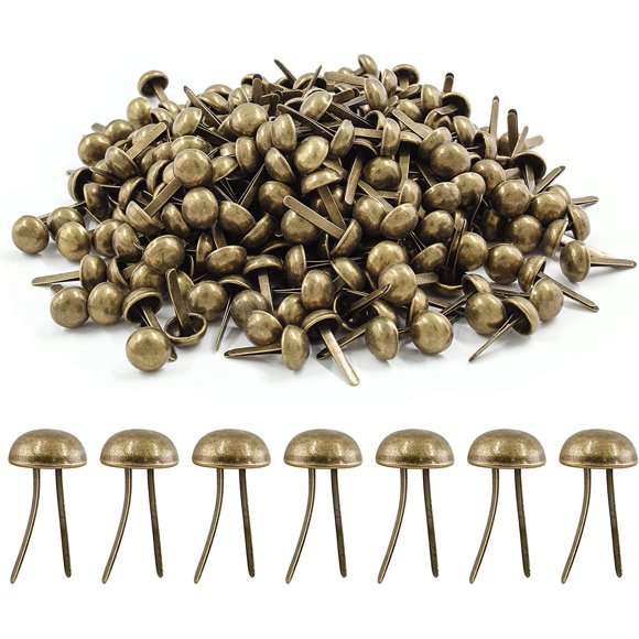 HUGFEGWE Attaches en Papier Épingles Fendues Pastel, 8 x 15 mm Tresses Rondes pour Art Artisanat Scrapbooking Bricolage Décoration, Bronze, 300 Pcs UA824-13443
