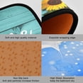 thumbnail image 4 of Sunflowers Teal Rugs and Mats Set 2 Piece Turquoise Non Slip Washable Runner Rug Set of 2 for Kitchen Sink Floor Home Decor Laundry Home Sweet Home, 4 of 6