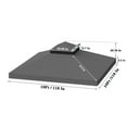 thumbnail image 2 of CoSoTower 10X10 Ft Outdoor Patio Gazebo Replacement Canopy, Double Tiered Gazebo Tent Roof Top Cover Only（Frame Not Include）, 2 of 7