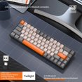 thumbnail image 1 of Teclado mecánico inalámbrico Bluetooth 2025 60%, modo dual, intercambiable en caliente, miniinterruptor rojo de 68 teclas para PC, PS4, Xbox, iPhone y iPad, 1 of 5